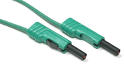 4 mm säkerhetsbananmätningskabel PVC 100 cm grön