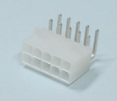 Chassikontakt för kretskort Mini-Fit hane vinklad 10-polig