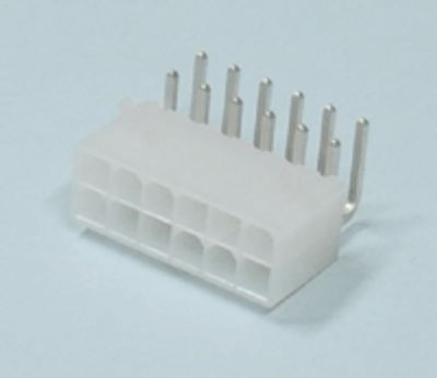 Chassikontakt för kretskort Mini-Fit hane vinklad 12-polig