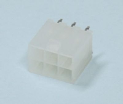 Chassikontakt för kretskort Mini-Fit hane rak 6-polig