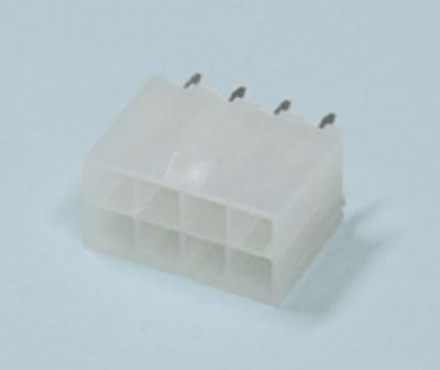 Chassikontakt för kretskort Mini-Fit hane rak 8-pol.