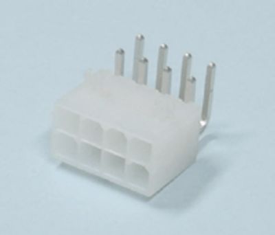 Chassikontakt för kretskort Mini-Fit hane vinklad 8-polig