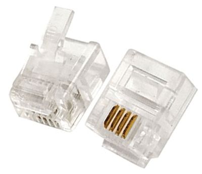 Modulär kontakt för tunn kabel 6/4-polig (RJ11)