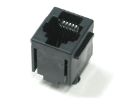 Modulär chassikontakt för kretskort, vertikal modell 6/6-polig (RJ12)