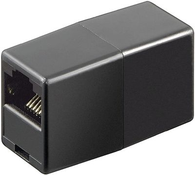 Modulär förlängningskontakt 8/8-polig (RJ45) svart