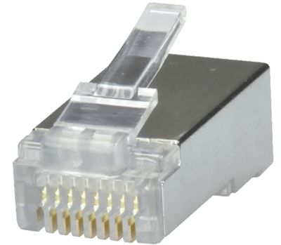 Modulär kontakt Cat6 skärmad/STP för rund kabel 8/8-polig (RJ45)