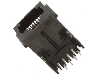 Modulär chassikontakt för kretskort, vinklad modell 8/8-polig (RJ45)