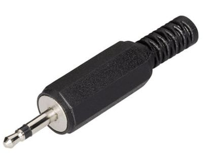 Monoplugg 2,5 mm plast svart