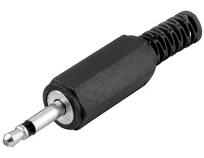 Monoplugg 3,5 mm plast svart