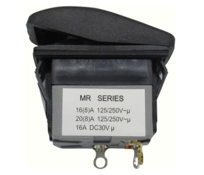 Vippströmbrytare med indikatorlampa 1xON-OFF IP67 svart