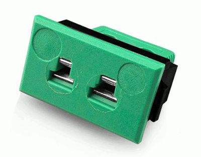 Ramanslutning för termoelement K hona grön