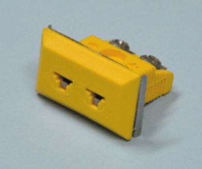 Ramanslutning för termoelement K hona gul