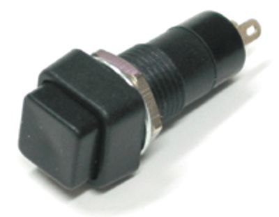 Tryckströmbrytare, 1xON-OFF, 3A 125V, svart