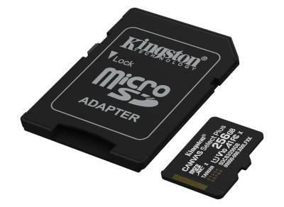 Minneskort micro-SDHC 256Gb (klass 10) + SD-adapter