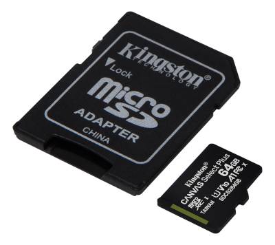Minneskort micro-SDHC 64Gb (klass 10/UHS-1) + SD-adapter