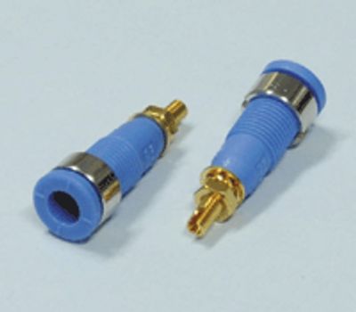 Säkerhetsbananhylsa 2 mm blå