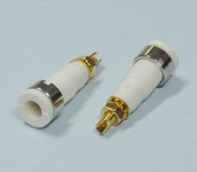 Säkerhetsbananhylsa 2 mm vit