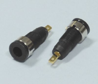 Säkerhetsbananhylsa 2 mm svart