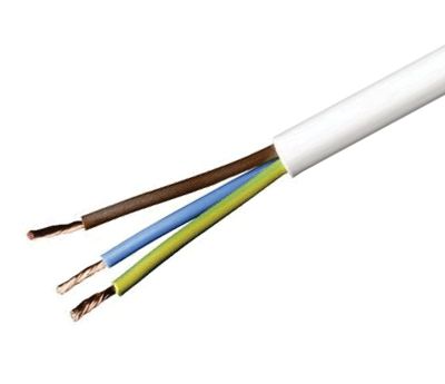 Möbelkabel rund PVC 3x0,75mm² vit