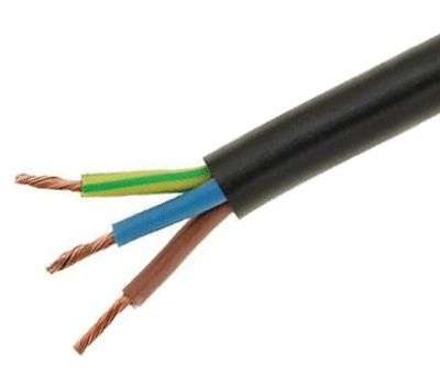 Möbelkabel rund PVC 3x2,5mm² svart