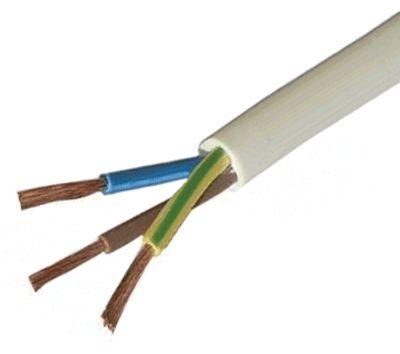 Möbelkabel rund PVC 3x2,5mm² vit