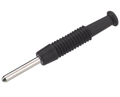 Bananplugg 2mm svart