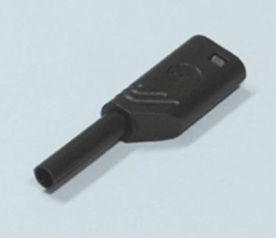 Säkerhetsbananplugg 2mm svart