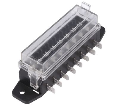 Säkringslåda för ATO/LAS platt säkringar 8-delar 20A 32Vdc (0100590)