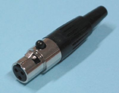 Mini-XLR-kontakt 3-polig hona