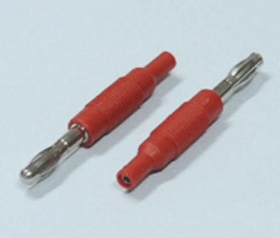 Adapter 2mm bananhylsa/4mm banansticka röd