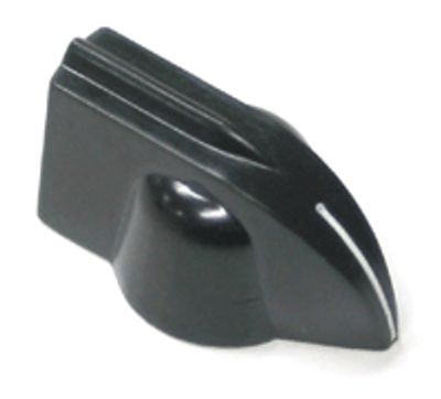 Apparatknopp, svart bakelit 6mm/32mm *