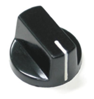 Enhetshandtag, svart bakelit 6,35 mm/27 mm