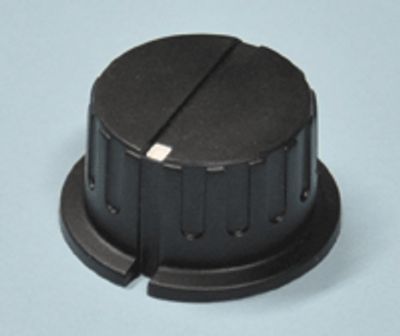 Apparatknopp svart bakelit 6,35mm/34,8mm