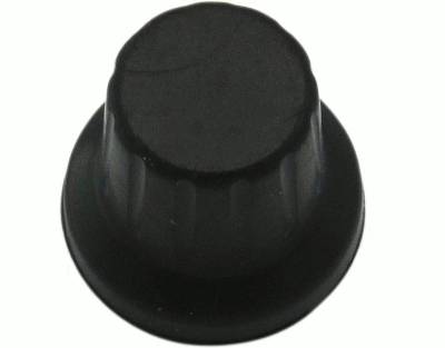 Apparatknopp, plast 6mm/16mm svart Apparatknopp, plast 6mm/16mm svart