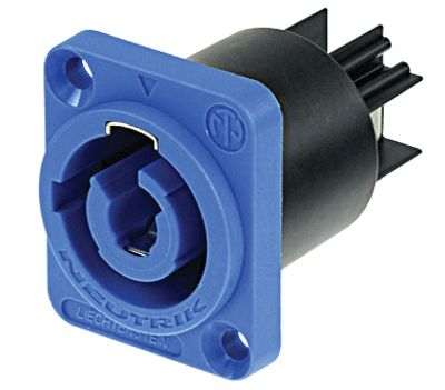 PowerCON-kabelförbindning 3-polig hane blå (Power IN)