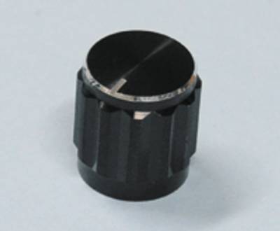 Enhetshandtag aluminium/plast 6mm/15mm svart