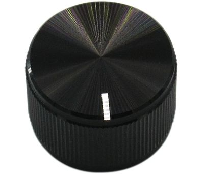 Enhetshuv aluminium 6,35mm/23,8x15,8mm svart *