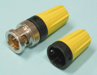 Böjningsskydd för NBNC-kontakter RG59U gul