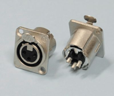XLR-chassikontakt 3-polig hane klar XLR-chassikontakt 3-polig hane klar