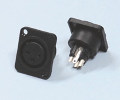 XLR-kontakt 3-polig hane med plastkropp