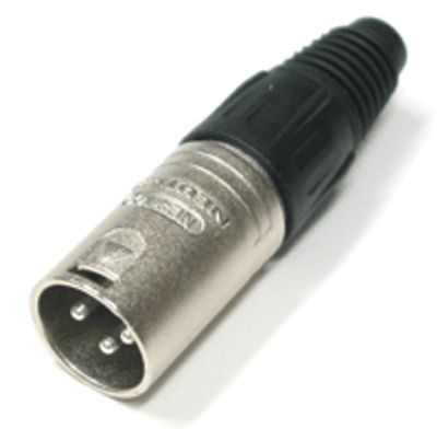 XLR-kontakt 3-polig hane, klar
