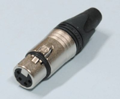 XLR-kontakt 4-polig hona klar