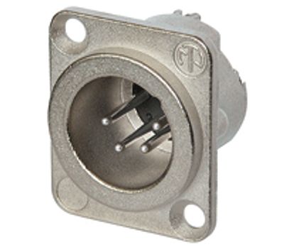 XLR-chassikontakt 4-pol hane klar