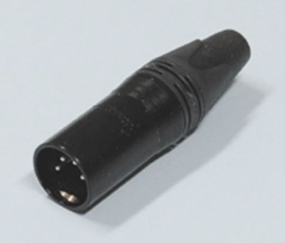 XLR-kontakt 4-polig hane svart