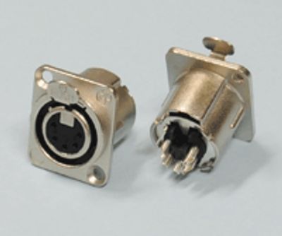 XLR-chassikontakt 5-polig hane klar