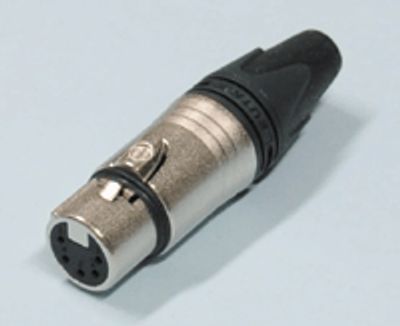XLR-kontakt 5-polig hona klar