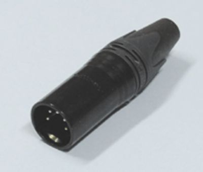 XLR-kontakt 5-polig hane svart