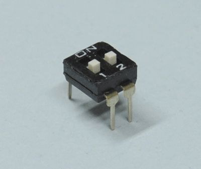 DIL-omkopplare låg 2-polig