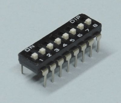 DIL-switch låg 8-polig