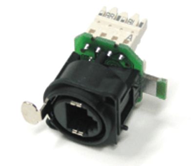 Cat5e-stamkontakt med Krone-anslutning RJ45 svart *